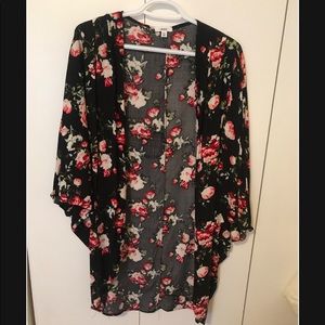 Ardène flower print short sleeve Cardigan